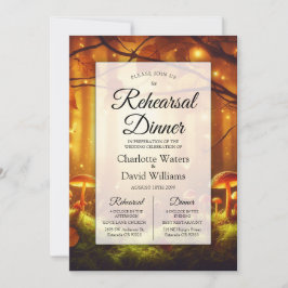 Invitación Cena de ensayo de cuento de hadas del bosque de ám