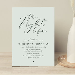 Invitación “Cena de ensayo de Dusty Rose “The Night Before”