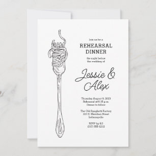 Invitación Cena de Ensayo de Espaguetis 