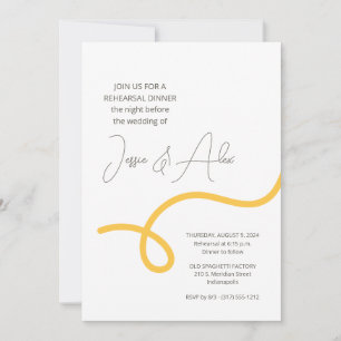 Invitación Cena de Ensayo de Espaguetis