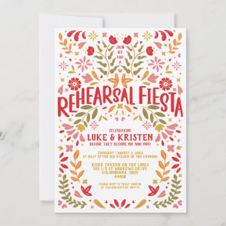 Invitación Cena de ensayo de Fiesta