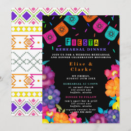 Invitación Cena de ensayo de Fiesta Vivid Florals mexicana