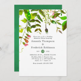 Invitación Cena de ensayo de follaje de manantial acuático