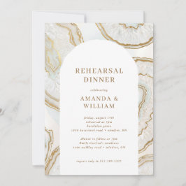 Invitación Cena de Ensayo de Fondo de Cuarzo Ágata