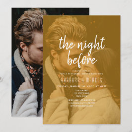 Invitación Cena de Ensayo de Foto Naranja