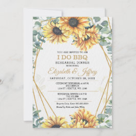 Invitación Cena de ensayo de girasoles rusos