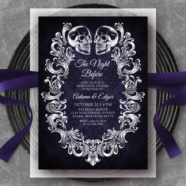 Invitación Cena de ensayo de Halloween gótico (Subido por el creador)