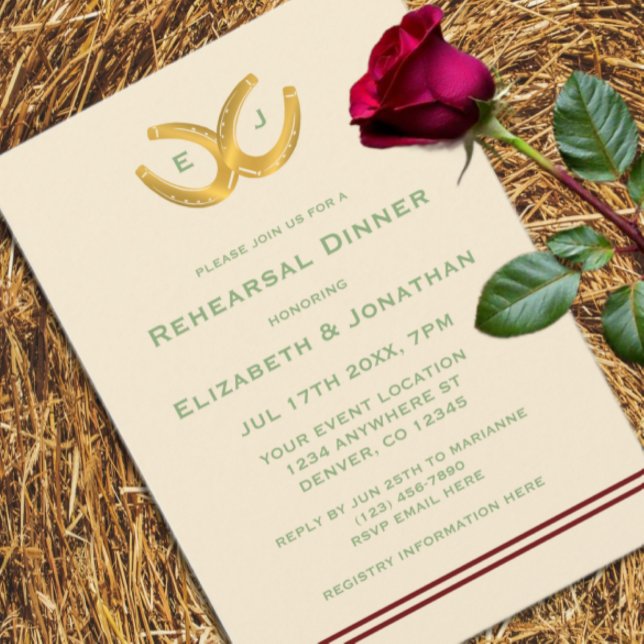 Invitación Cena de ensayo de herraduras occidentales (Subido por el creador)