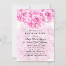 Cena de ensayo de hidrangea rosa invita a la hidra