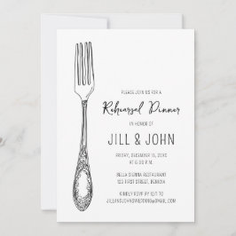 Invitación Cena de ensayo de horquilla