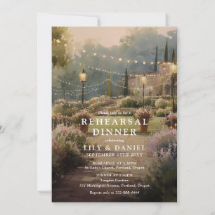 Invitación Cena de Ensayo de Jardín Campestre Aquarela Rústic