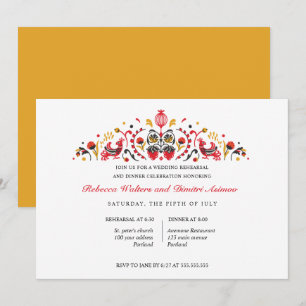 Invitación Cena de ensayo de Khokhloma de arte folclórico rus