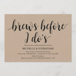 Invitación Cena de ensayo de kraft ruso invita a Boda