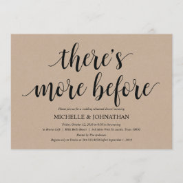 Invitación Cena de ensayo de kraft ruso invita a Boda