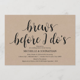 Invitación Cena de ensayo de kraft ruso invita a Boda