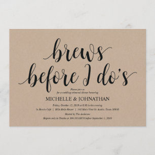 Invitación Cena de ensayo de kraft ruso invita a Boda