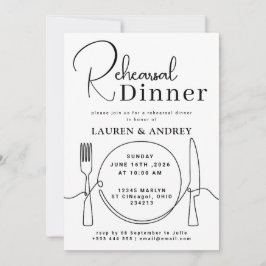 Invitación Cena de ensayo de la boda