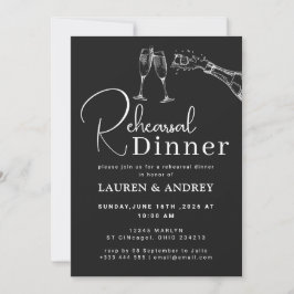Invitación Cena de ensayo de la boda