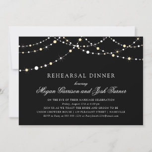 Invitación Cena de ensayo de la cadena de luces