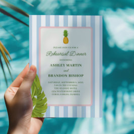Invitación Cena de ensayo de la costa moderna de los trópicos