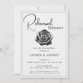 Invitación Cena de ensayo de la Rosa Negra