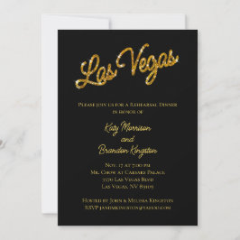 Invitación Cena de ensayo de las espárragos de las Vegas Gold