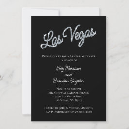 Invitación Cena de ensayo de las espárragos de las Vegas plat