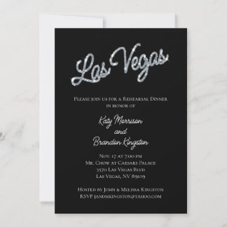 Invitación Cena de ensayo de las espárragos de las Vegas plat