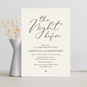 Invitación Cena de Ensayo de Lino Suave “La Noche Antes”