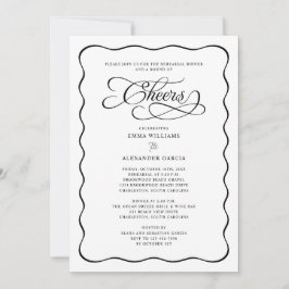 Invitación Cena de Ensayo de Llamada de Aplausos Caligrafía B