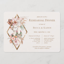 Invitación Cena de ensayo de Llamas bodas