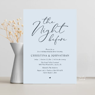 Invitación “Cena de ensayo de Misty Blue “The Night Before”