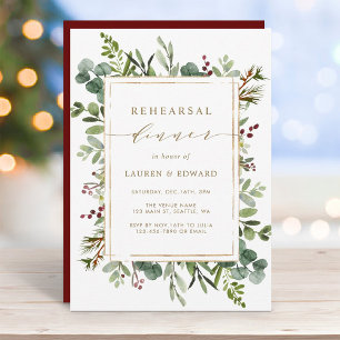 Invitación Cena de Ensayo de Navidad con Verdor Botánico