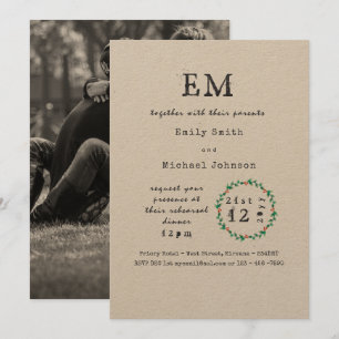 Invitación Cena de ensayo de navidad rusa invita a agregar FO