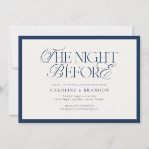 Invitación Cena de Ensayo de Noche Anterior Elegante Script N