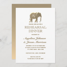 Invitación Cena de ensayo de oro