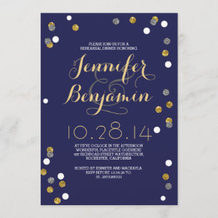 Invitación Cena de ensayo de oro y plata de la marina