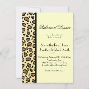 Invitación Cena de ensayo de Personalizado leopardo