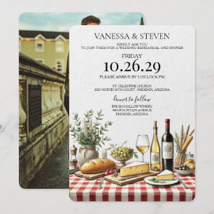 Invitación Cena de ensayo de picnic elegante