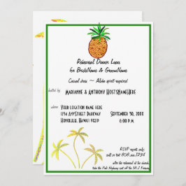 Invitación Cena de ensayo de Piña Luau