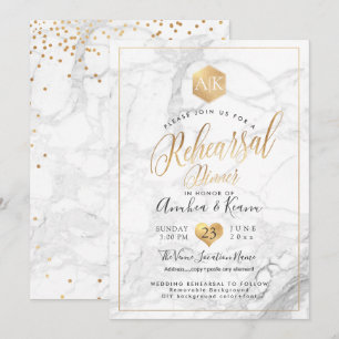 Invitación Cena de ensayo de PixDezines +Panal de miel de oro
