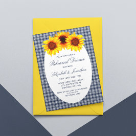 Invitación Cena de ensayo de platillos de girasol