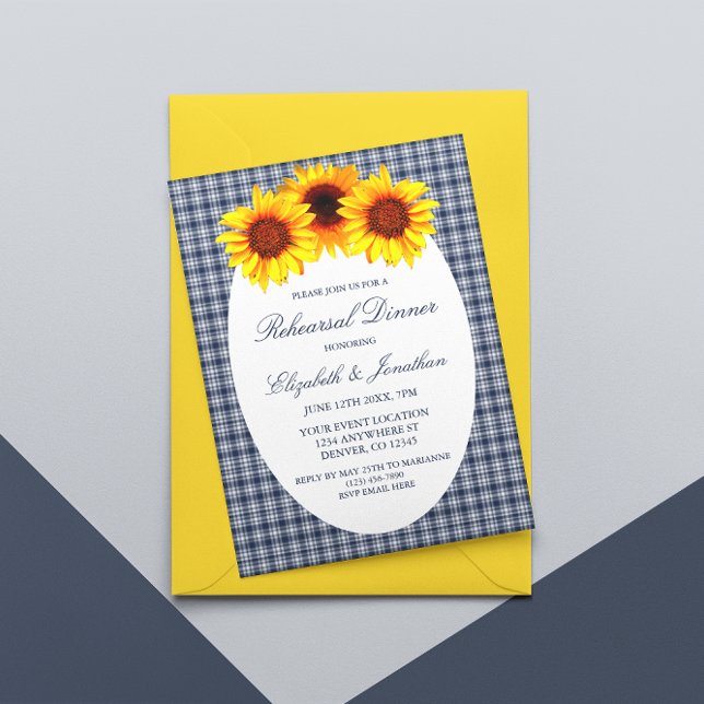 Invitación Cena de ensayo de platillos de girasol (Subido por el creador)
