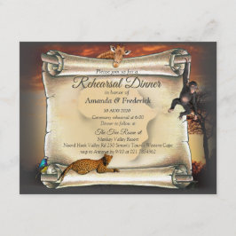 Invitación Cena de ensayo de Safari Sunset en África