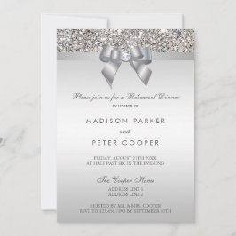 Invitación Cena de ensayo de simulación de plata en secuencia