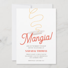 Invitación Cena de ensayo de Spaghetti