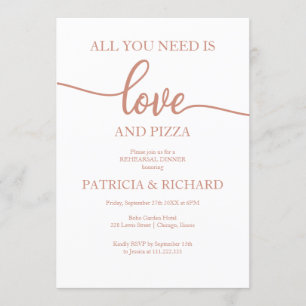 Invitación Cena de ensayo de Todo lo que necesitas es amor y