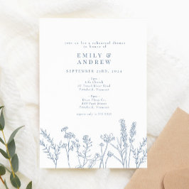 Invitación Cena de ensayo de Wildflower Periwinkle