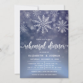 Invitación Cena de ensayo de Winter Wonderland