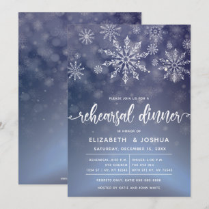 Invitación Cena de ensayo de Winter Wonderland